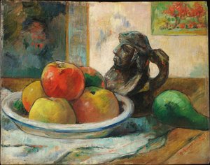Csendélet almával, körtével és kancsóval alkotó: Paul Gauguin