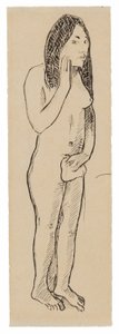 Tahiti Éva (a Parau ne te varua ino festményhez kapcsolódik) (recto); Felirattöredék (Cahier pour Aline-hoz kapcsolódóan) (fordítva) alkotó: Paul Gauguin