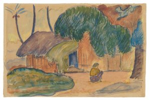 Tahiti kunyhó alkotó: Paul Gauguin
