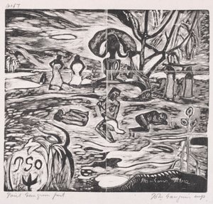 Tahiti sorozat: Istennek való felajánlások. alkotó: Paul Gauguin