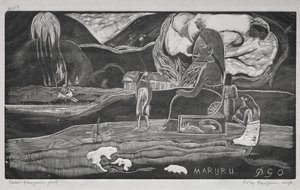 Tahiti sorozat: Istentisztelet. alkotó: Paul Gauguin