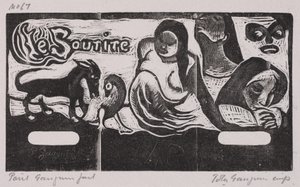 Tahiti és Noa Noa sorozat, A mosoly (fametszet) alkotó: Paul Gauguin