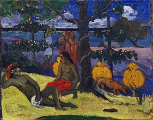Queen II The Woman with Mangos II, 1896. alkotó: Paul Gauguin