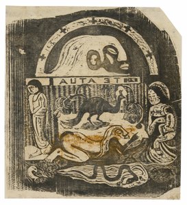 Te atua (Az Isten), a késői fatömbnyomatok szvitjéből alkotó: Paul Gauguin
