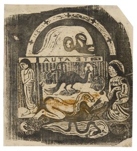Te atua (Az Isten), a késői fametszetnyomatok szvitjéből alkotó: Paul Gauguin