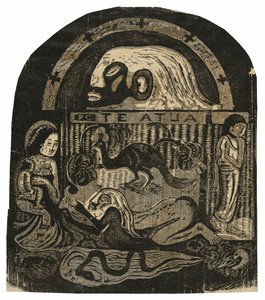 Te atua (Az Isten), a késői fametszetnyomatok szvitjéből alkotó: Paul Gauguin