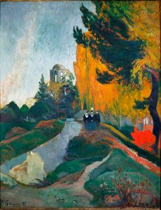 Az Alyscamps, részlet (olaj, vászon alkotó: Paul Gauguin