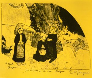 A tenger drámája, Bretagne, a Volpini-szvitből: Dessins lithographiques, 1889., 1889. alkotó: Paul Gauguin