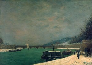 A Szajna a Pont de Jena közelében, 1875. alkotó: Paul Gauguin