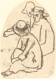 Három tahiti tanulmány a Szeretet Nővérének, 18991902. alkotó: Paul Gauguin