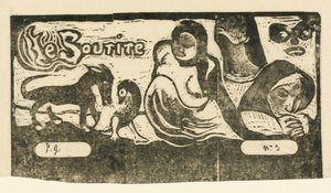 A Le Sourire címlapja A mosoly címe, 1895-ben vagy utána. alkotó: Paul Gauguin