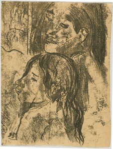 Két marquesans [recto] alkotó: Paul Gauguin