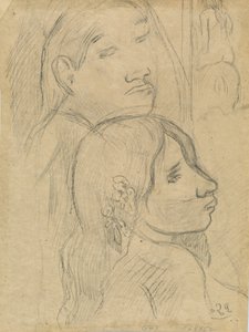 Két marquesans [verso], c. 1902. alkotó: Paul Gauguin