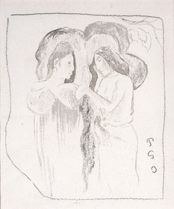 Két tahiti nő, 1894 körül alkotó: Paul Gauguin