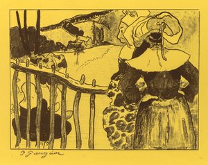 Volpini szvit: Breton nők a kapu mellett alkotó: Paul Gauguin