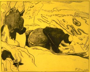 Mosók, a Volpini-szvitből: Dessins lithographiques, 1889., 1889. alkotó: Paul Gauguin