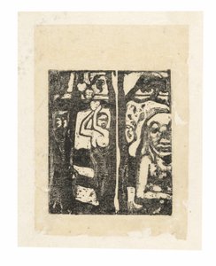 Gyümölcsöt és Ovirit szedő nő alkotó: Paul Gauguin