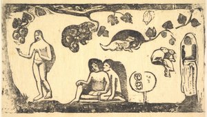 Nők, állatok és lombok, 1898. alkotó: Paul Gauguin