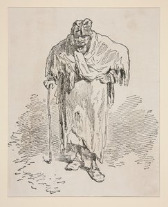 Öreg koldusasszony alkotó: Paul Gavarni