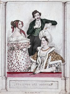 Egy páholy bouffal, v.1835 - Gavarni alkotó: Paul Gavarni