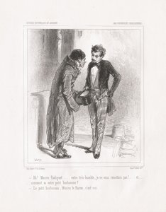 Párizsi hülyeség: Ah! Monsieur Radiguet, 1847. alkotó: Paul Gavarni