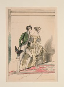 Udvari öltözék 1837, ... alkotó: Paul Gavarni
