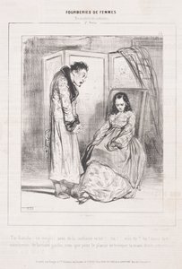 A nők megtévesztései: érzelmi kérdésekben, 1842. alkotó: Paul Gavarni
