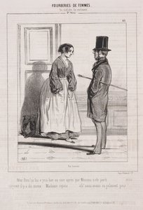 A nők megtévesztései: érzelmi kérdésekben, 1842. alkotó: Paul Gavarni
