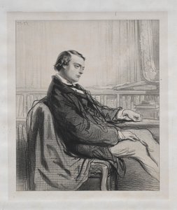 Sajtó urak: Théodore de Banville, 1853. alkotó: Paul Gavarni