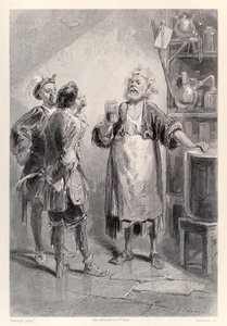 Gulliver belép a lagadói akadémia egyik szobájába, tele visszataszító szaggal, a Gullivers Travels francia kiadásából, Jonathan Swifttől