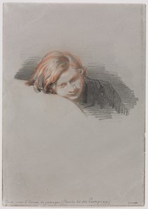 A LOiseau de passage fiatalember-tanulmányának vezetője, 1853. alkotó: Paul Gavarni