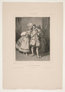 A KETTŐS TALÁLKOZÁS. alkotó: Paul Gavarni