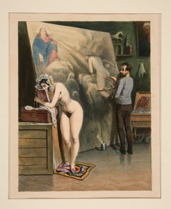 A FESTŐ FELESÉGE. alkotó: Paul Gavarni