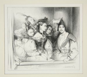 La Loge Du Bal. alkotó: Paul Gavarni
