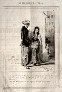 A párizsi diákok, 1842. alkotó: Paul Gavarni