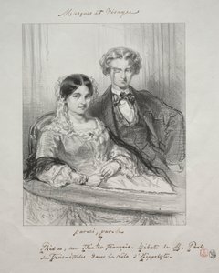 Maszkok és arcok: Paric, par-la: Phèdre a Théâtre-Francaisban..., 1857-1858. alkotó: Paul Gavarni