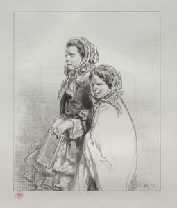 Par-ci, par-lá: A lányom énekelt, 1854-1856. alkotó: Paul Gavarni
