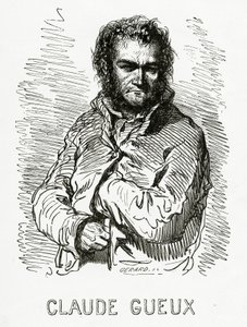 Claude Gueux portréja, 1834 (bw metszet) alkotó: Paul Gavarni