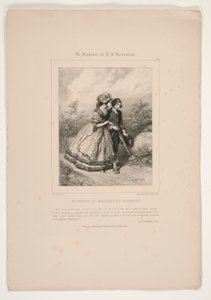ROUSSEAU ÉS MADAME DE LARNAGE. alkotó: Paul Gavarni
