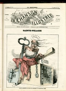 La Chanson illustree (magazin), 52. szám, Szatirikus színekben: Sainte Pelagie - Republikánus, Börtönök, Sainte Pelagie - Illusztráció: Hadol (1835-1875) alkotó: Paul Hadol