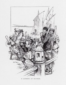 Leszállás Bo-Peepnél (litho) alkotó: Paul Hardy