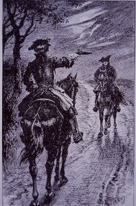 Dick Turpin találkozik Tom King autópályás társával (metszet)