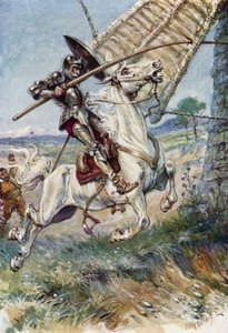Don Quijote lándzsáját a vitorlába vezeti