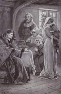 Illusztráció a kolostorhoz és a kandallóhoz, Charles Reade alkotó: Paul Hardy