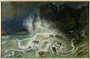 Breakers a Granville Pointnál a csatornában, 1853
