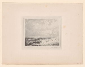 Dombos táj a napfényben négyzetes talp Nyolc tájképi előadás (sorozat címe) Huit sujets de Paysage (sorozat címe) alkotó: Paul Huet