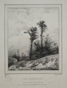 Tájak: Fiatal szilfák, 1829. alkotó: Paul Huet