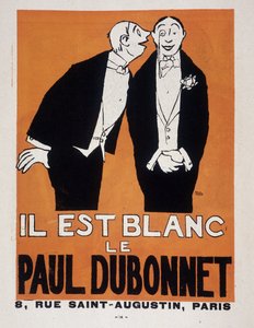 Paul Iribe (1883-1935) alkoholos reklámok Paul Dubonnet (két férfi estélyi ruhában), „” Le Temoin”, 1907.12.28. alkotó: Paul Iribe