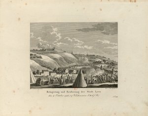 Lyon város ostroma és elfoglalása: 1793. október 9., 1816-1818. alkotó: Paul Jacob Laminit