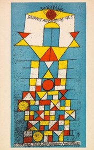 Bauhaus kiállítás. Képeslap, 1923. alkotó: Paul Klee